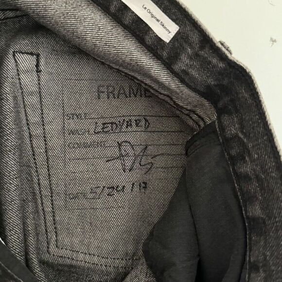Frame Denim SZ 27 Rigid Re-Release Le Original Skinny Jeans Ladyard Gray SAMPLE - Picture 6 of 16